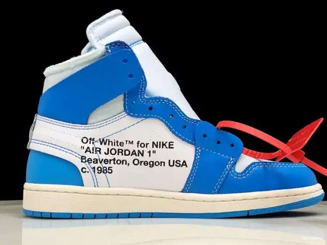 Cheap TBK 1 Off-White Jordan Blue UNC AQ0818-148 Powder Air 0413